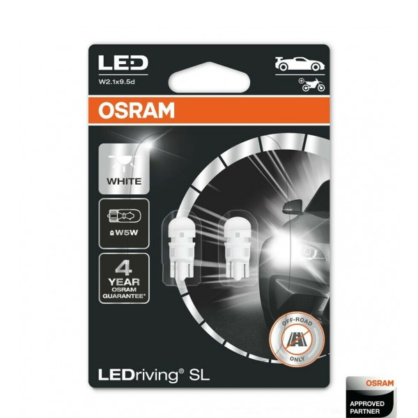 Osram W5W 501 LED 6000K Bulbs Twin Pack image