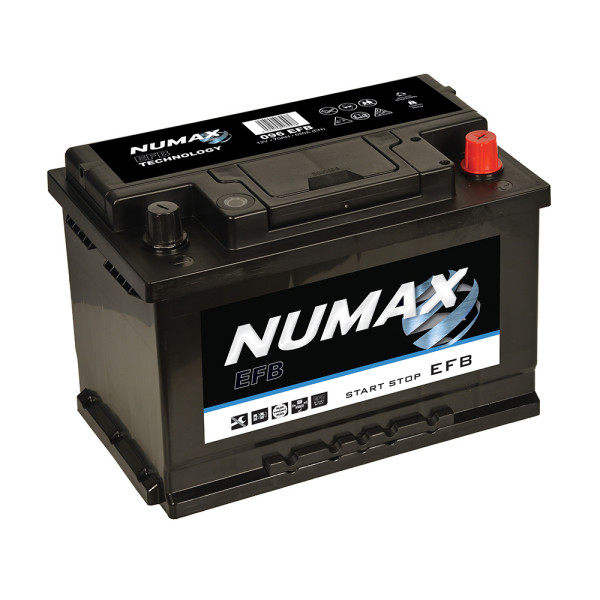 NUMAX EFB CAR BATTERY 12V 70AH 096EFB image