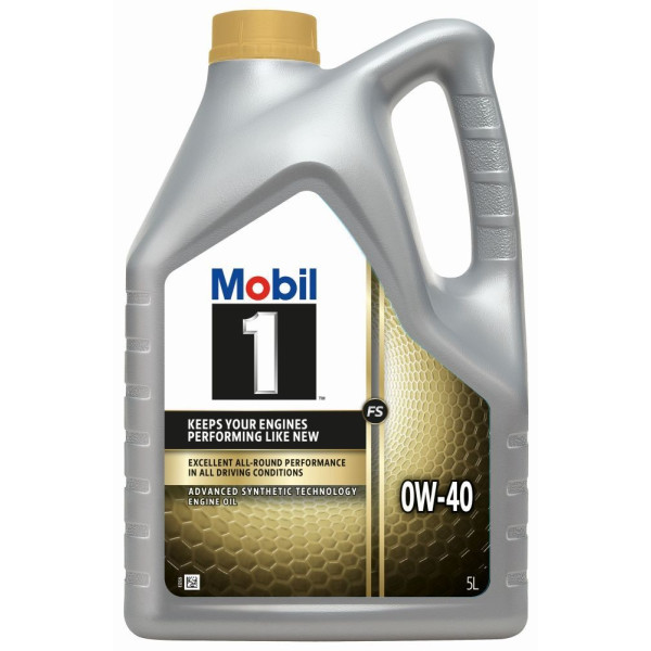 Mobil 1 0w40 Fully Synthetic Motor Oil 5ltr New Life image