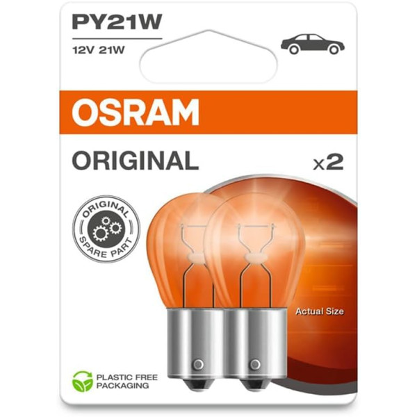 Osram BAU15S 581 12v 21w OE Bulbs x 2 image