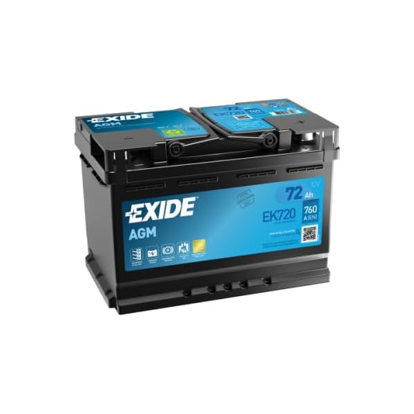 EXIDE AGM Battery 096AGM 12V 72AH 760CCA image