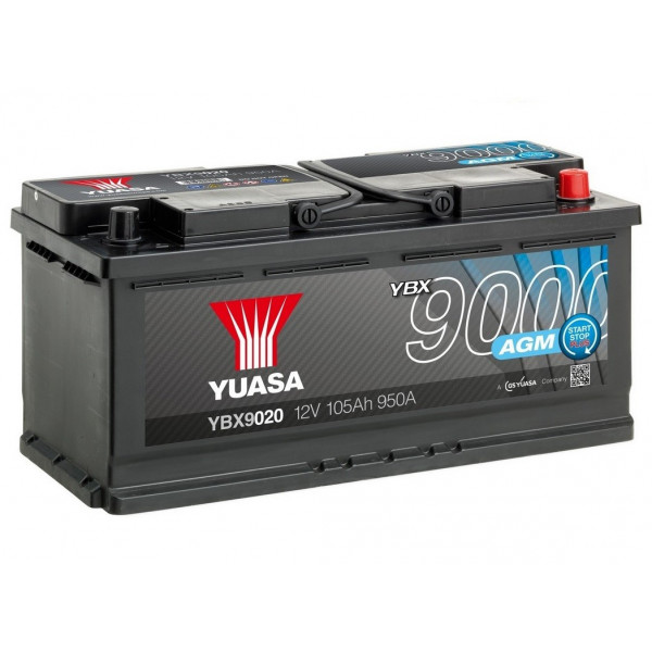 Yuasa YBX9020 12V 105Ah 950A AGM Start Stop Plus Battery image