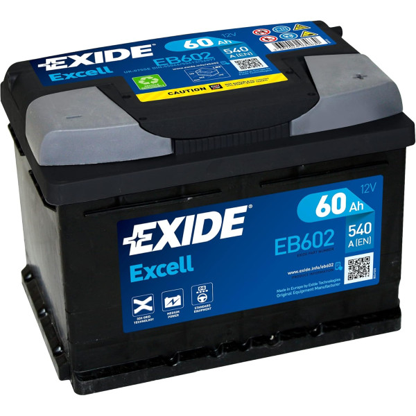 EXIDE Excell Battery 075 12V 60AH image