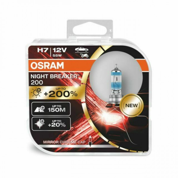 Osram Night Breaker 200 H7 Bulbs - Pair 200% Brighter image