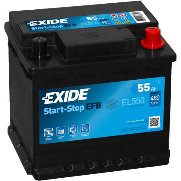 EXIDE EFB Battery 012EFB 12V 55AH image